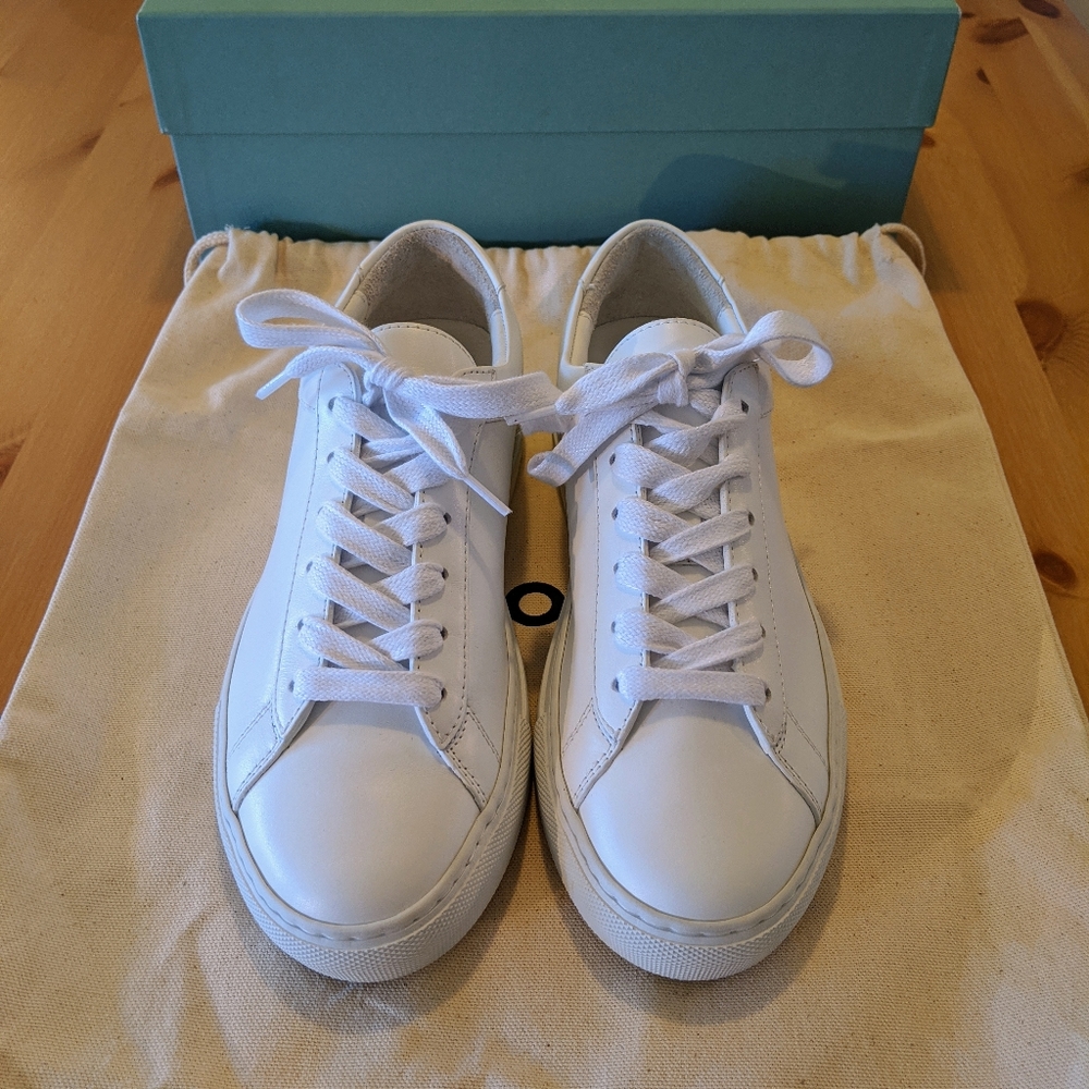 Koio Capri Triple White Minimalist Sneaker Size 8